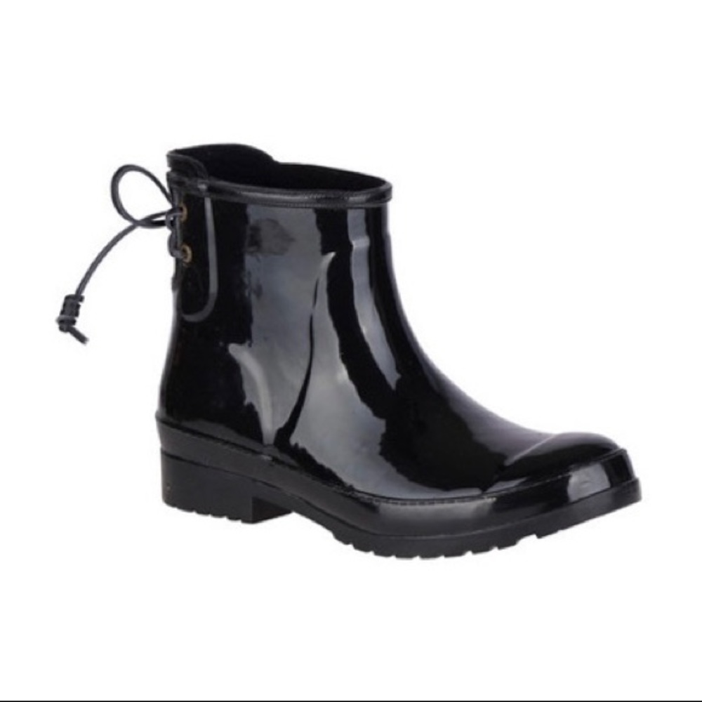 Like-New Sperry walker rain bootie short with tie